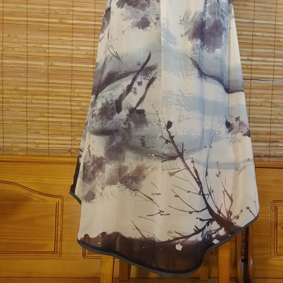 Walter Baker 🌫 B&W Printed Chiffon Halter Dress - Picture 5 of 8